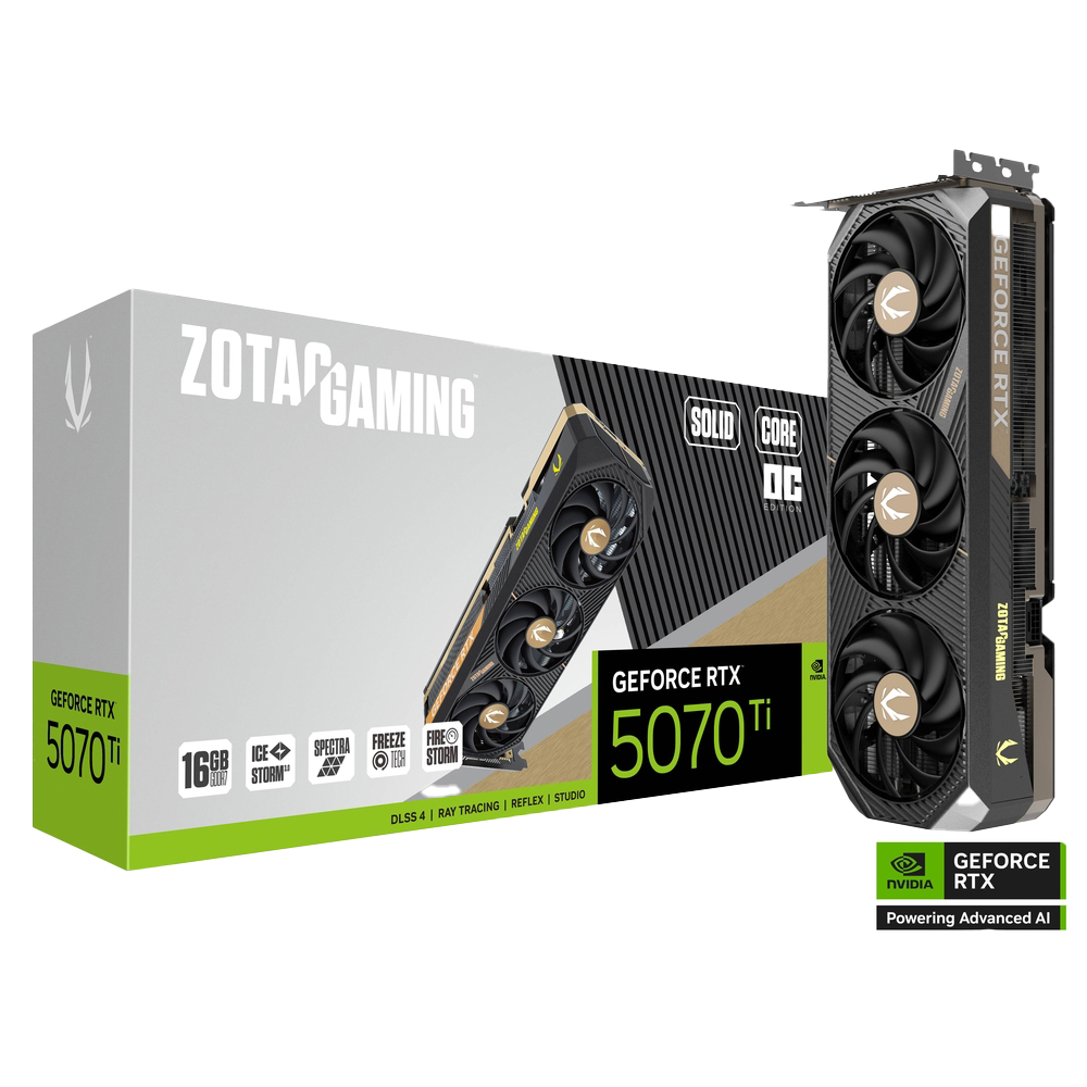 ZOTAC Gaming GeForce RTX 5070 Ti Solid Core OC GDDR7 16GB